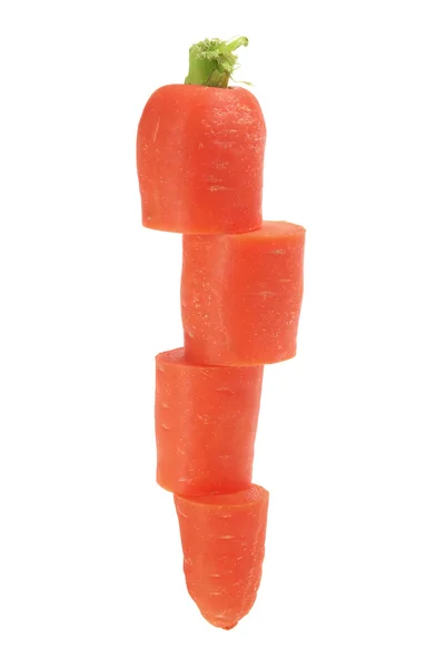 Стек нарезанной моркови — стоковое фото