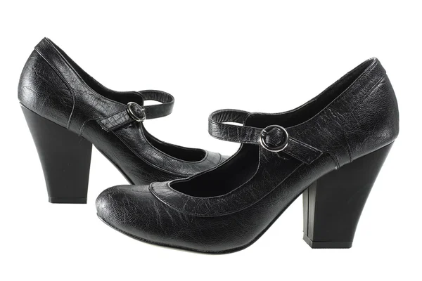 Sapatos de senhora preta — Fotografia de Stock