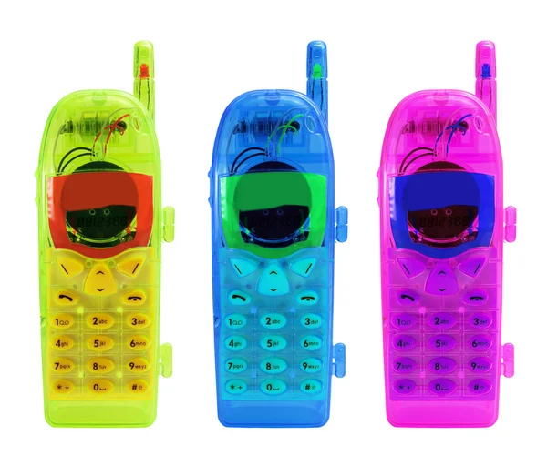 Telefoni cellulari giocattolo — Foto Stock