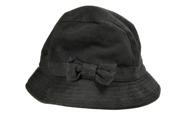 Μαύρο καπέλο του κοριτσιού — Φωτογραφία Αρχείου