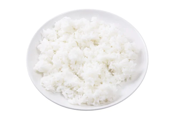 Teller mit Reis Stockbild