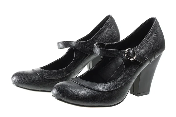 Black Lady 's Shoes — стоковое фото