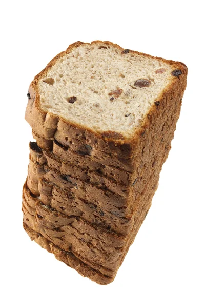Стопка хлеба с изюмом — стоковое фото