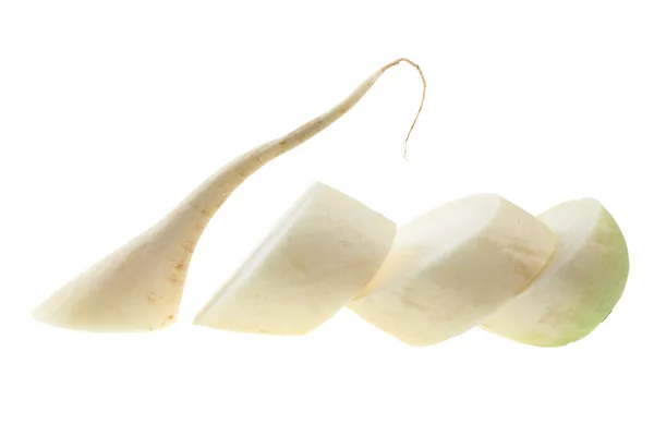 Fatias de rabanete branco — Fotografia de Stock