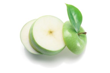 Slices of Granny Smith Apple clipart