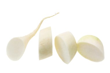 Slices of White Radish clipart