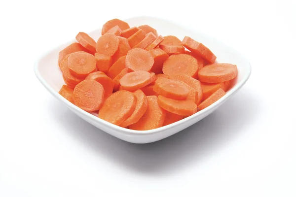 Assiette de carotte tranchée — Photo
