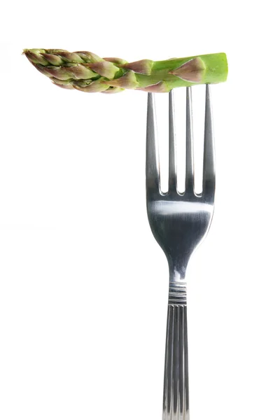 Fork with Asparagus — Stock Photo, Image