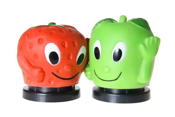 Apple and Strawberry Figures — Stock Photo, Image