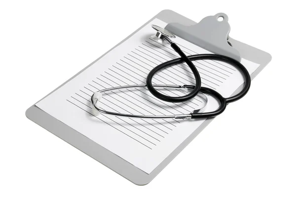 Clipboard and Stethoscope — Stock Photo, Image