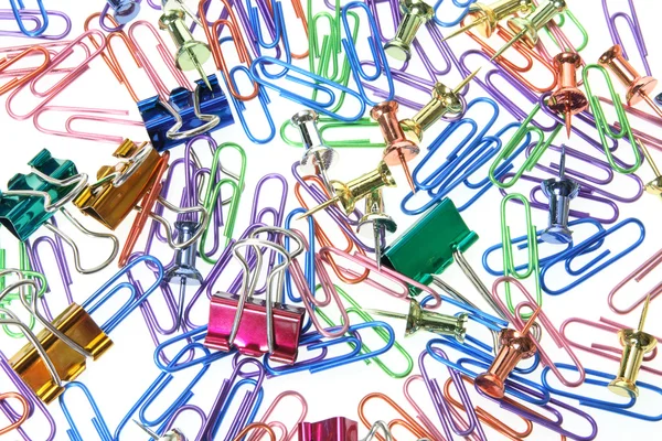 Paper Clips and Pushpins — Stock Photo, Image