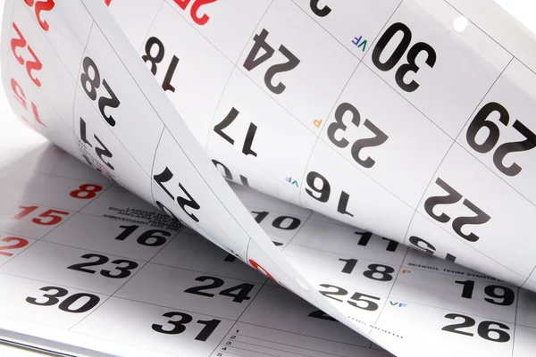 Kalenderblätter Stockbild