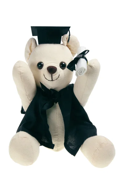 Plyšová hračka medvěd promoce — Stock fotografie