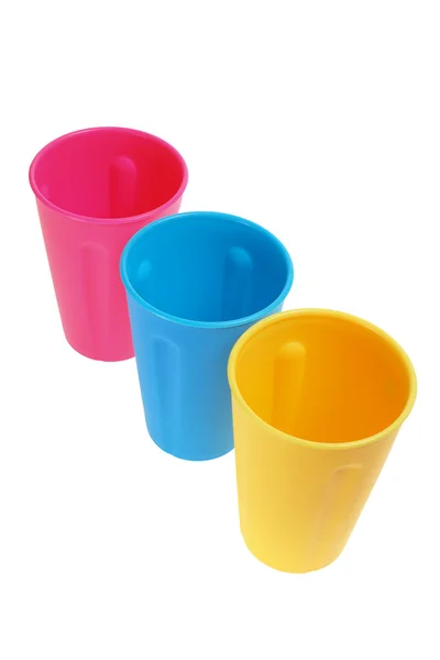 Пластиковые чашки — стоковое фото