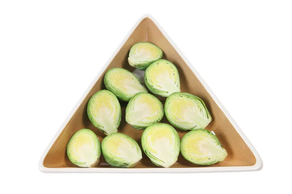 Brussel Sprouts in Plate — Stock Photo, Image
