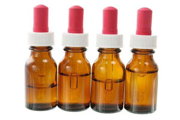 Botellas de aceite de masaje — Foto de Stock