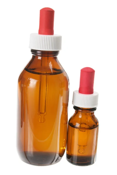 Пляшки масажної олії — стокове фото