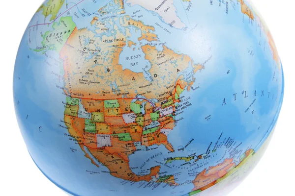 Nordamerika auf dem Globus — Stockfoto