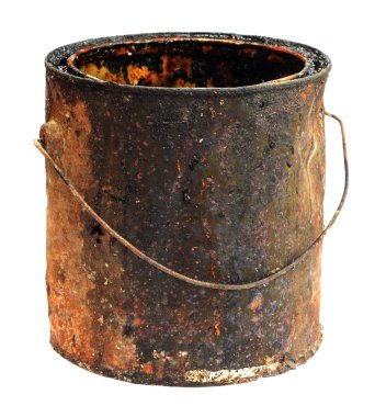 Old grungy bucket clipart