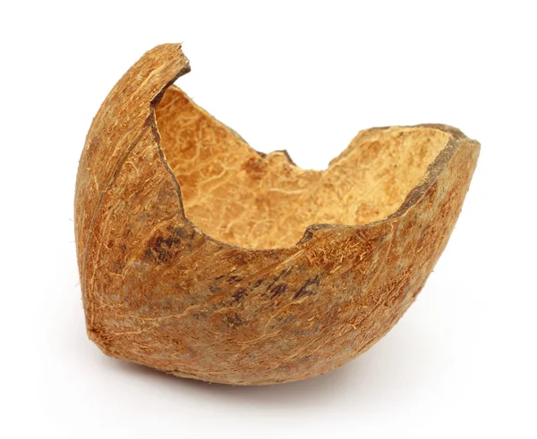 Сломанная кокосовая скорлупа — стоковое фото