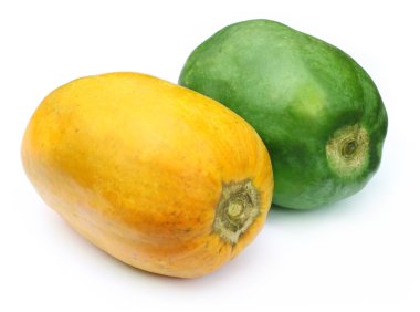 Two fresh papayas clipart