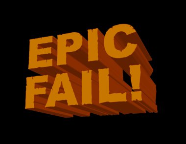 Epic Fail! 3D clipart