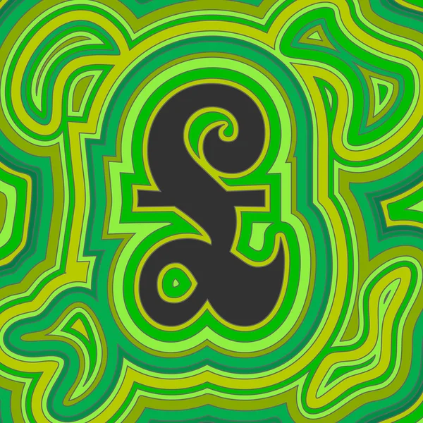 Στερλίνα groovy χρήματα - πράσινο — Διανυσματικό Αρχείο