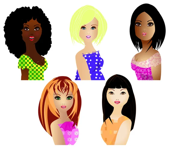 Mulheres de diferentes etnias — Fotografia de Stock