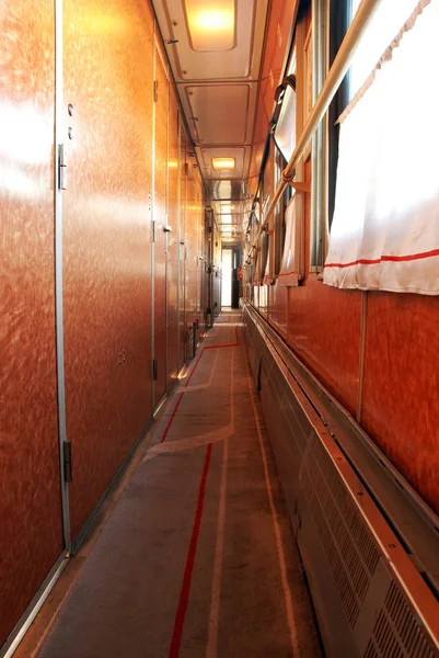 Train wagon corridor — Stock Photo, Image