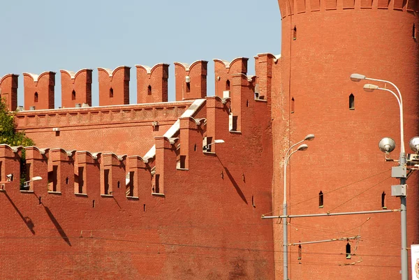 Фрагмент стены Московского Кремля — стоковое фото