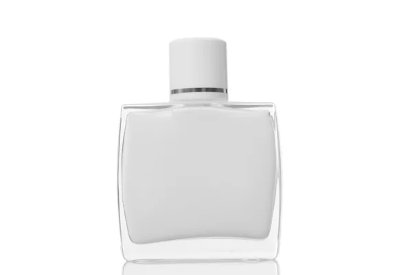Witte fles aftershave crème — Stockfoto