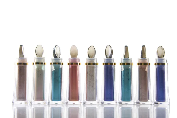 Farklı renkler ile şişe kozmetik — Stok fotoğraf