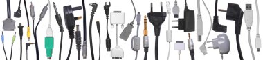 Cables, Connector and jacks collection clipart