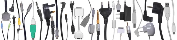 Kablolar, konektör ve Valeler koleksiyonu — Stok fotoğraf