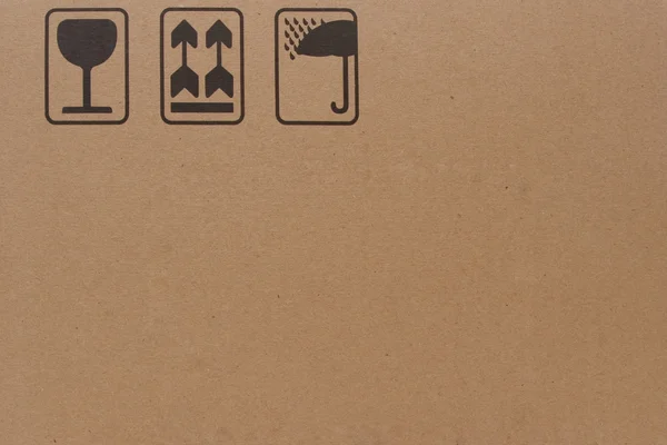 Символ на картоні — стокове фото
