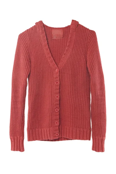 Красный свитер изолирован на белом — стоковое фото