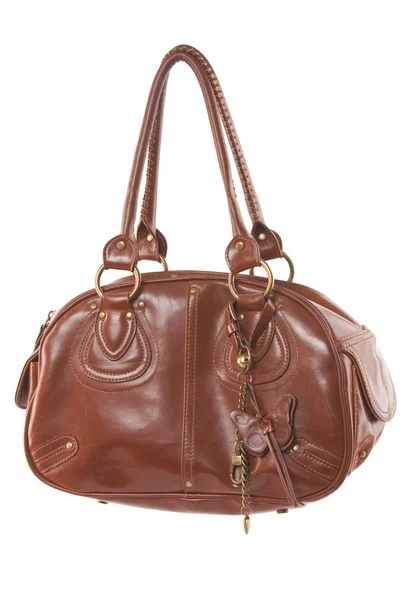 Fashionable brown woman bag — Stock Photo, Image