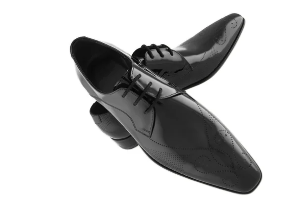 Buty czarny człowiek — Zdjęcie stockowe