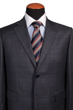 Detail of a suit and a tie clipart