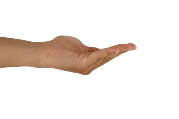 Gesture of man hand open — Stock Photo, Image