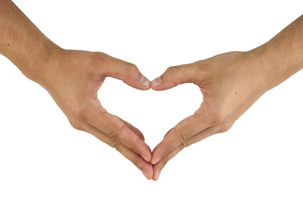 Two hands make heart shape — Stock Photo, Image