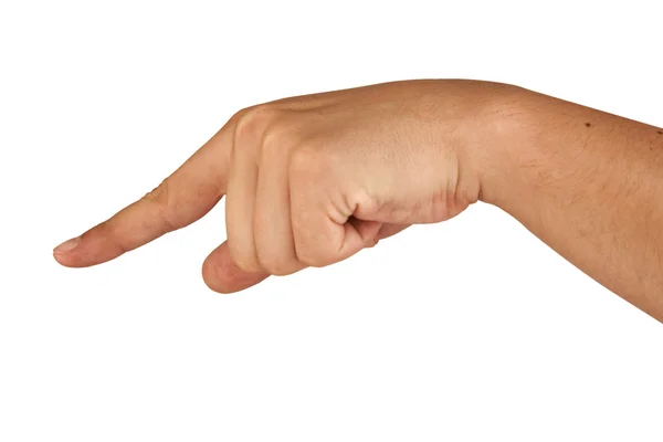 La mano muestra un dedo índice a un lado —  Fotos de Stock