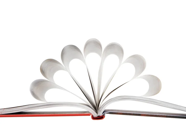 A könyv oldalain hajtogatott virág alakú — Stock Fotó