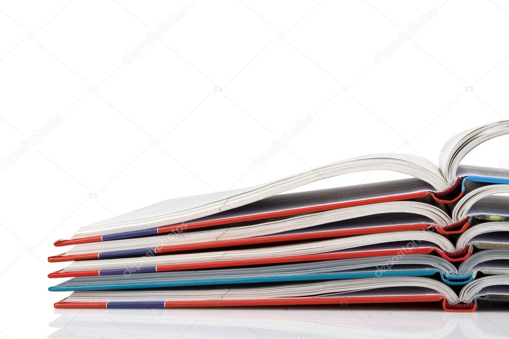 Pile of book with bending pages