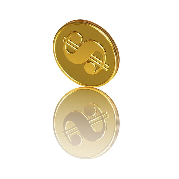 Abstract Golden dollar coin — Stock Photo, Image