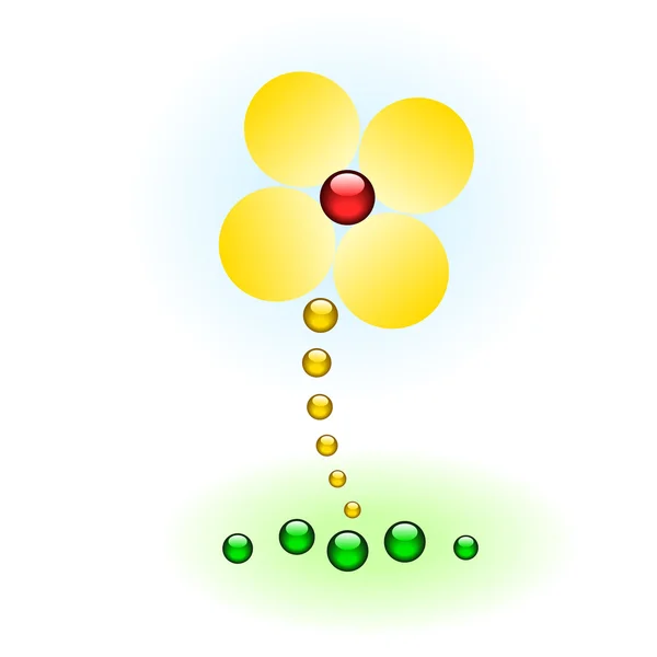 Fée romantique fleur — Image vectorielle