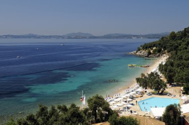 Corfu, nissaki beach clipart