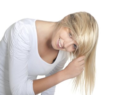 Teenager with tousled hairs clipart
