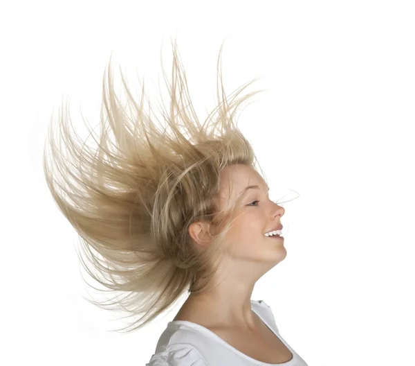 Latające włosy — Zdjęcie stockowe