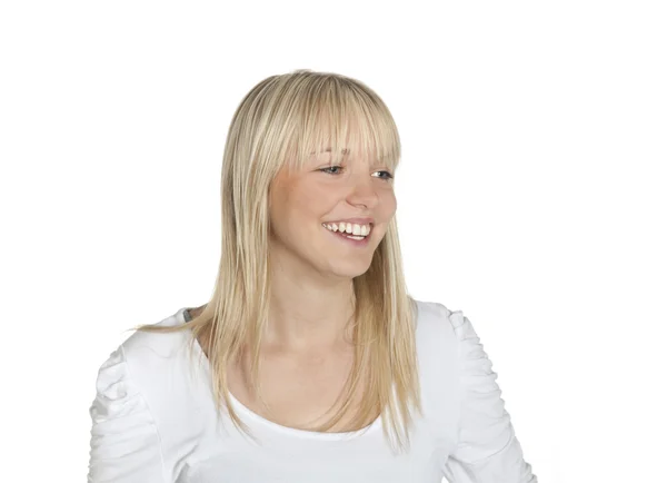 Jonge vrouw lachen — Stockfoto